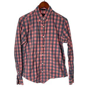 J.Crew Button Down Shirt Mens Medium Slim Pink Grey Preppy